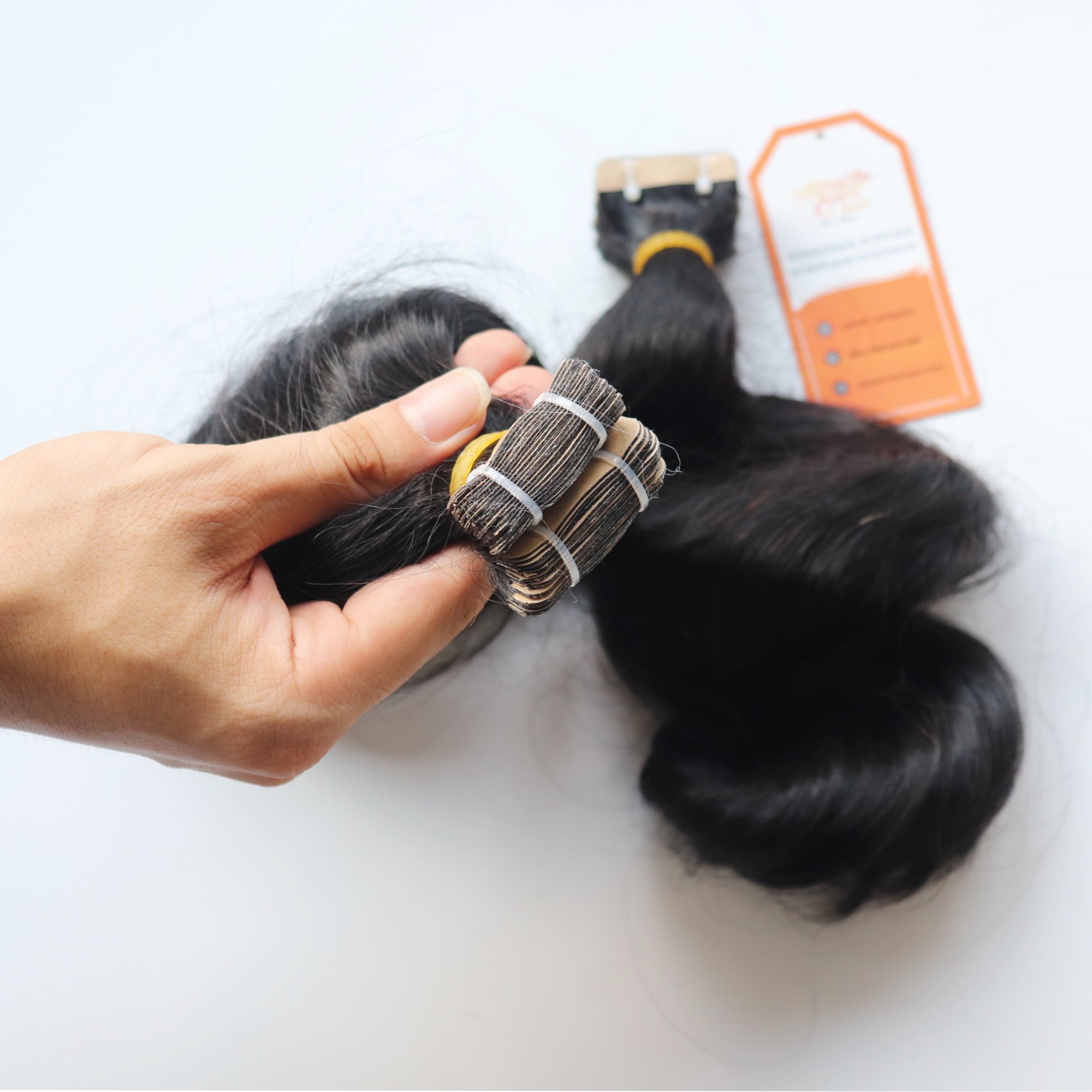 Wholesale Tape Hair Extension Vendor Cuticle Remy 100% Virgin Wavy Tape In Human Hair Extensions