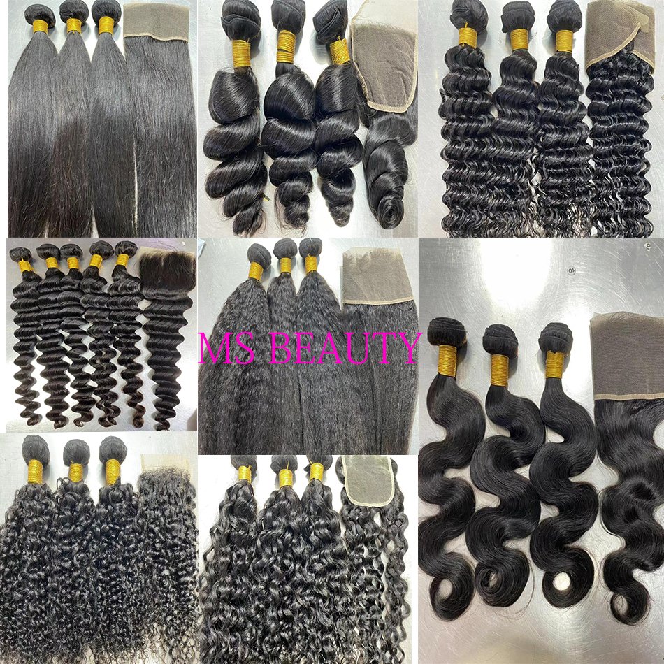 Ms-Beauty Wholesale Price 3 Bundles Virgin Mink Brazilian Hair Bundles Weave Peruvian Human Hair Bundles