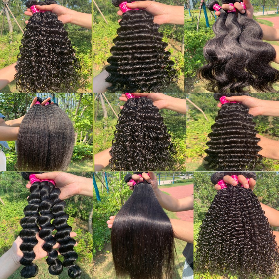 Raw Mink Indian 100% Virgin Human Cuticle Aligned Hair Bundles Wholesale Remy Human Hair Weave Grade 9A 10A Human Hair Extension