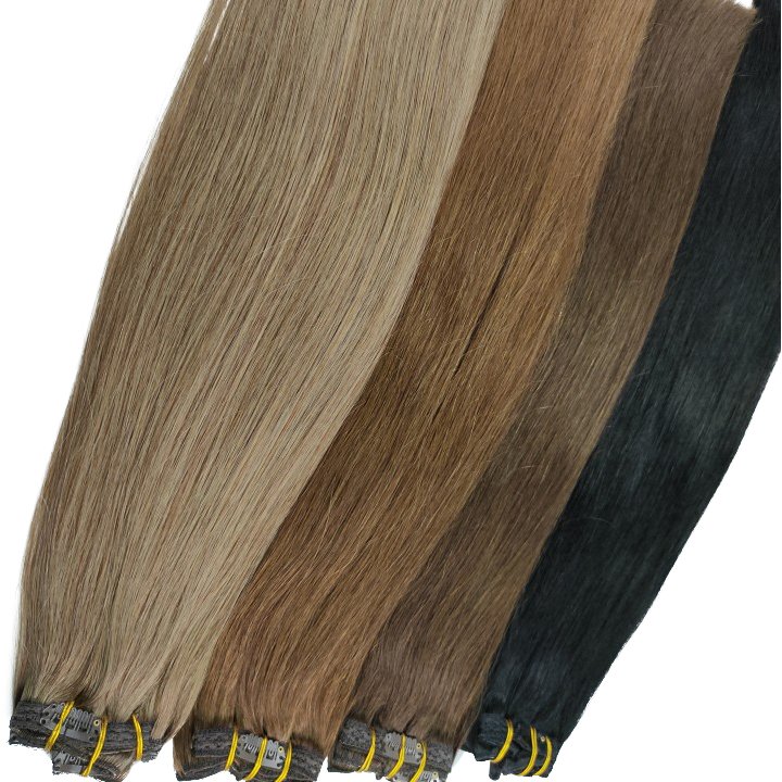 Factory in Stock 24 Hours Balayage Color and Ombre Stock Clip in Human Hair Extensions for Woman