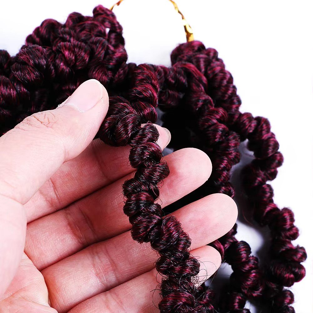 In Stock New 10inch Pre-twisted Spring Twist Crochet Braid 15strands Passion Twist Braiding Hair Extensions for Afro women wig