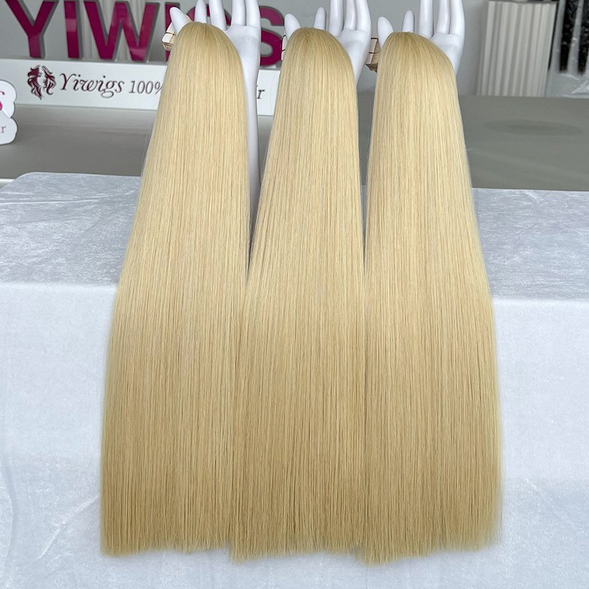 613 Double Drawn Invisible Remy Skin Weft Seamless Remy Russian Extensions Blonde Tape In Human Hair Extension