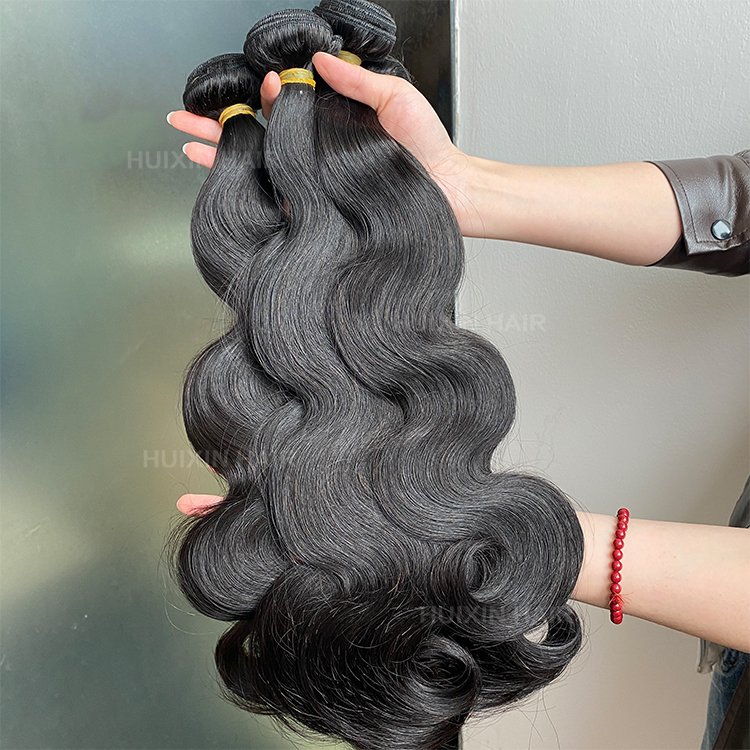 Brazilian Indian Malaysia 100% raw remy virgin human hair extension natural black Body Wave hair bundles