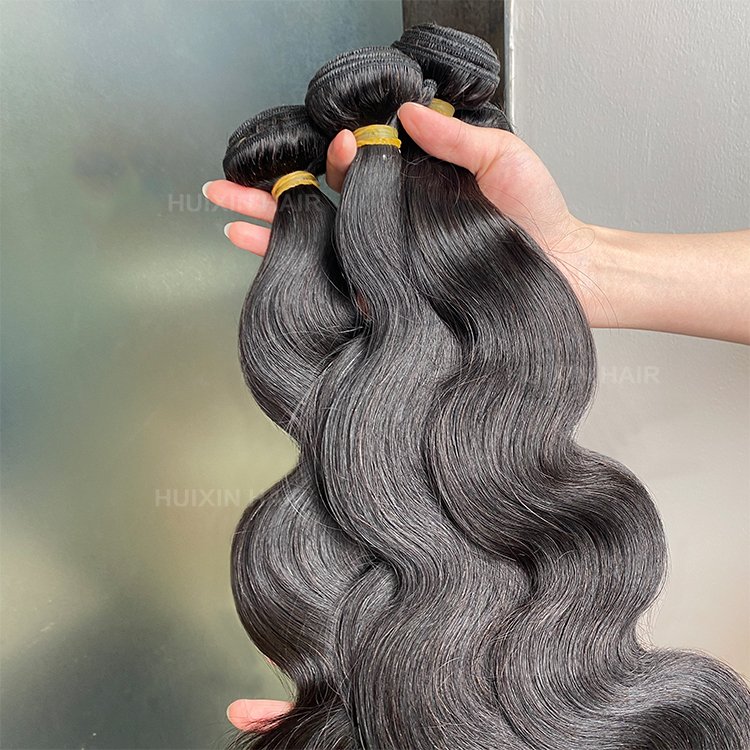 Brazilian Indian Malaysia 100% raw remy virgin human hair extension natural black Body Wave hair bundles