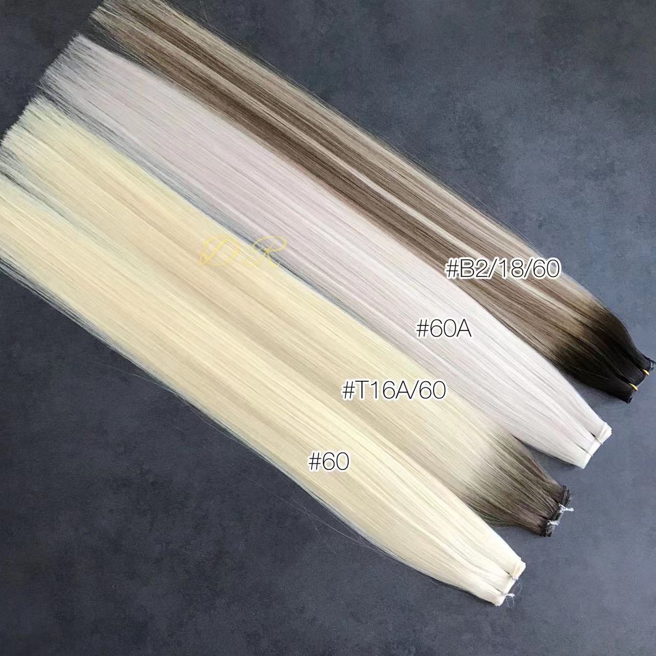 2024 New Trend New genius weft 100% human hair extensions Most Thin Genius Hair Weft Extensions