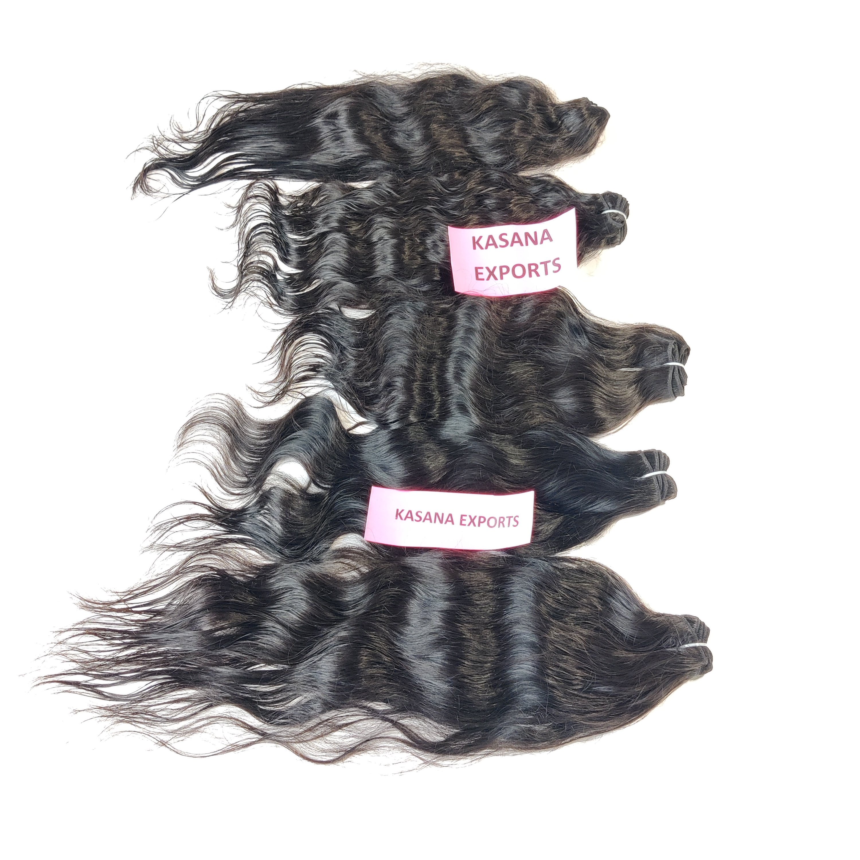 100% Wholesale virgin cuticle aligned Indian chemical processing none bundle manufactures for black women human hair Extensions