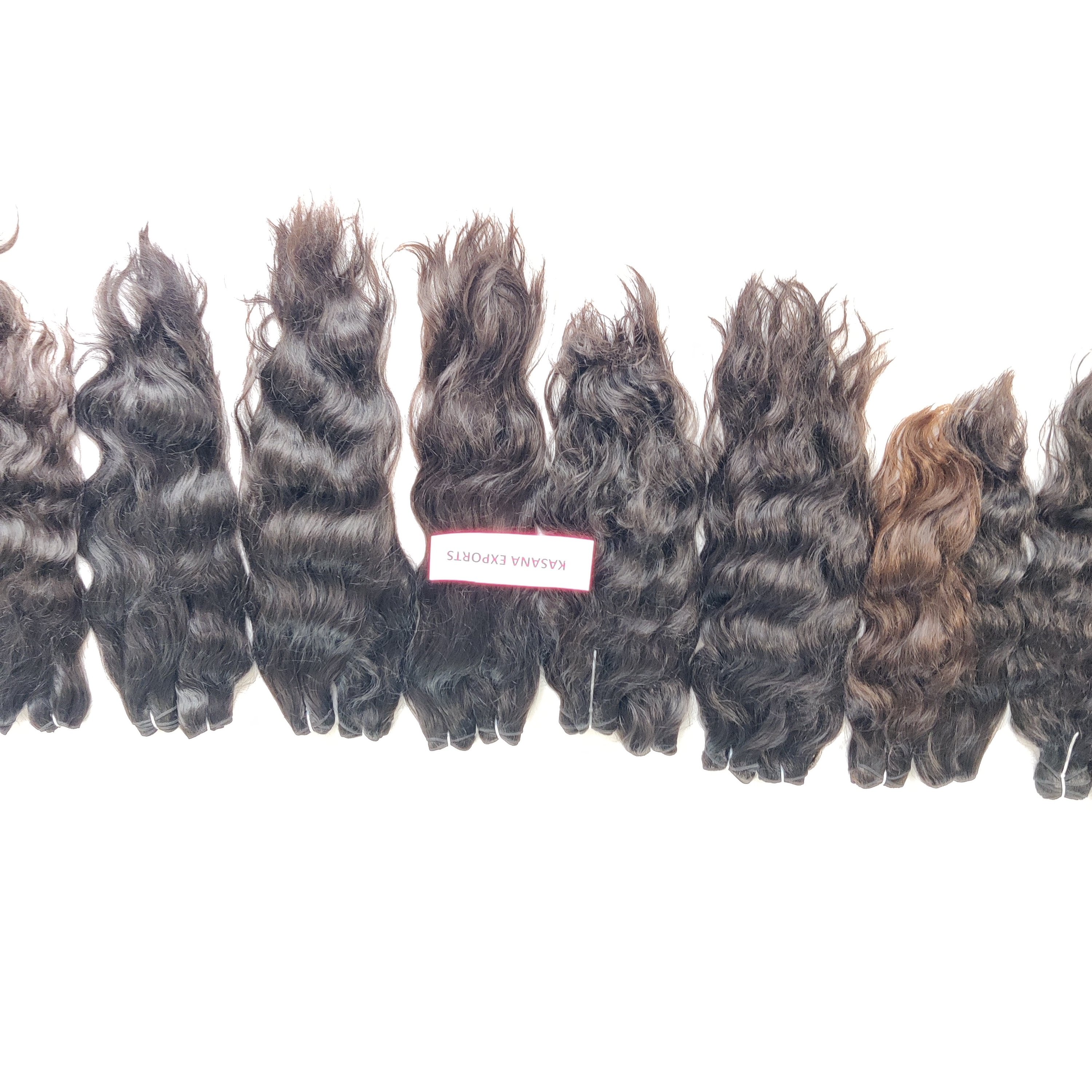 100% Wholesale virgin cuticle aligned Indian chemical processing none bundle manufactures for black women human hair Extensions