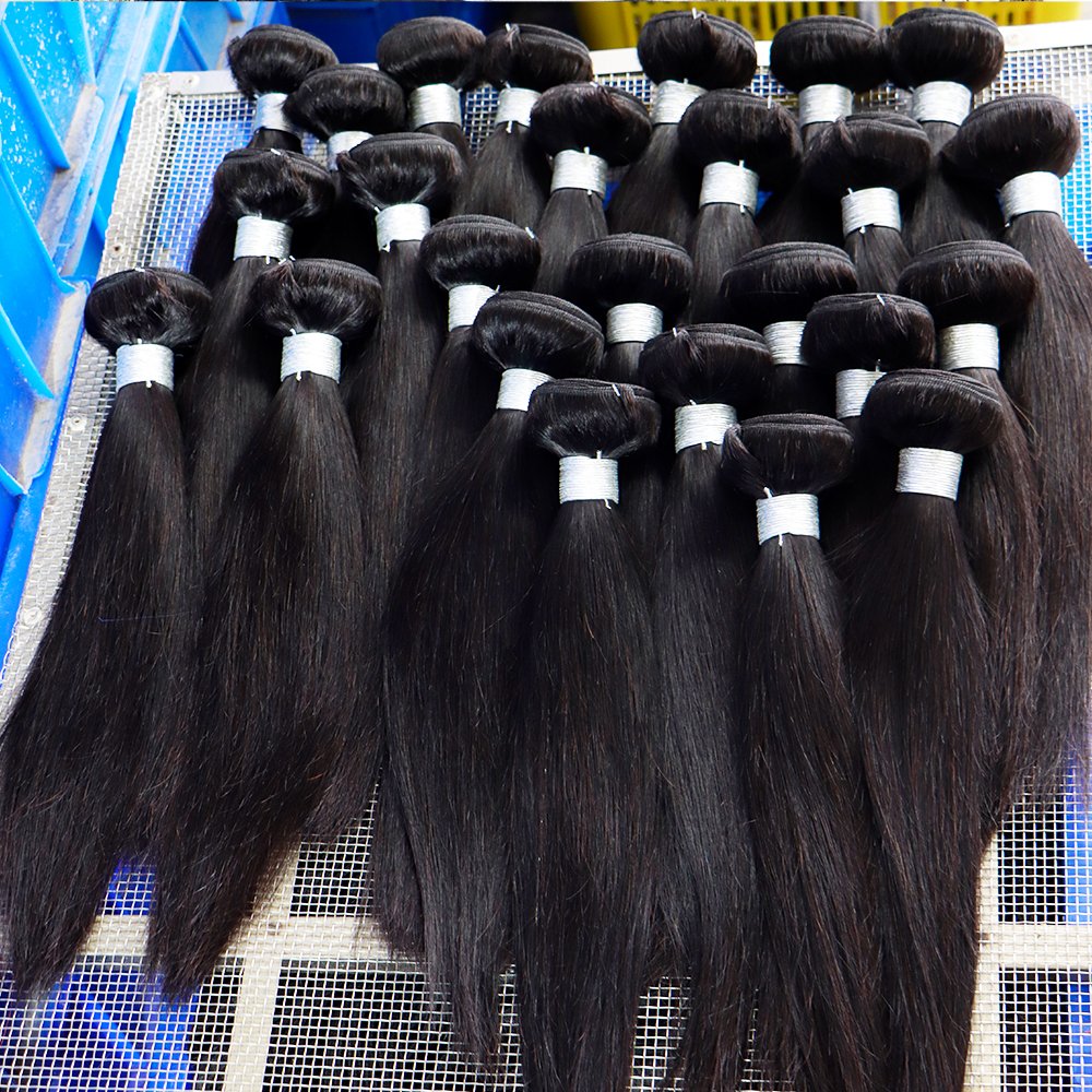Brazilian 30 40 Inch Raw Virgin Unprocessed 100% Human Hair Extensions Straight Bundles Double Weft Bulk Braiding Hair