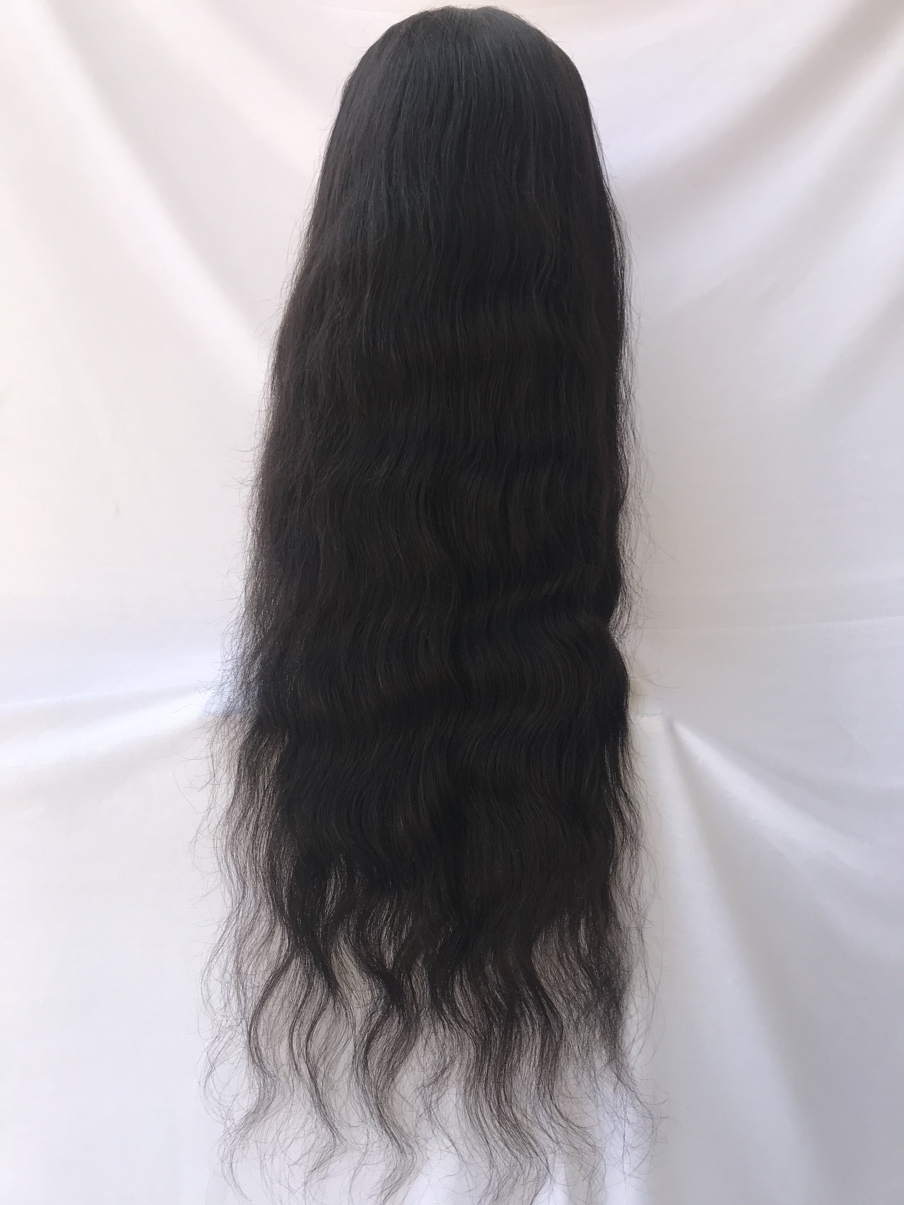 Wholesale Cambodian Indian Temple Virgin 28'' Natural Wave 13x6 Hd Lace Frontal Wig Cuticle Aligned Single Donor Indian Supplier