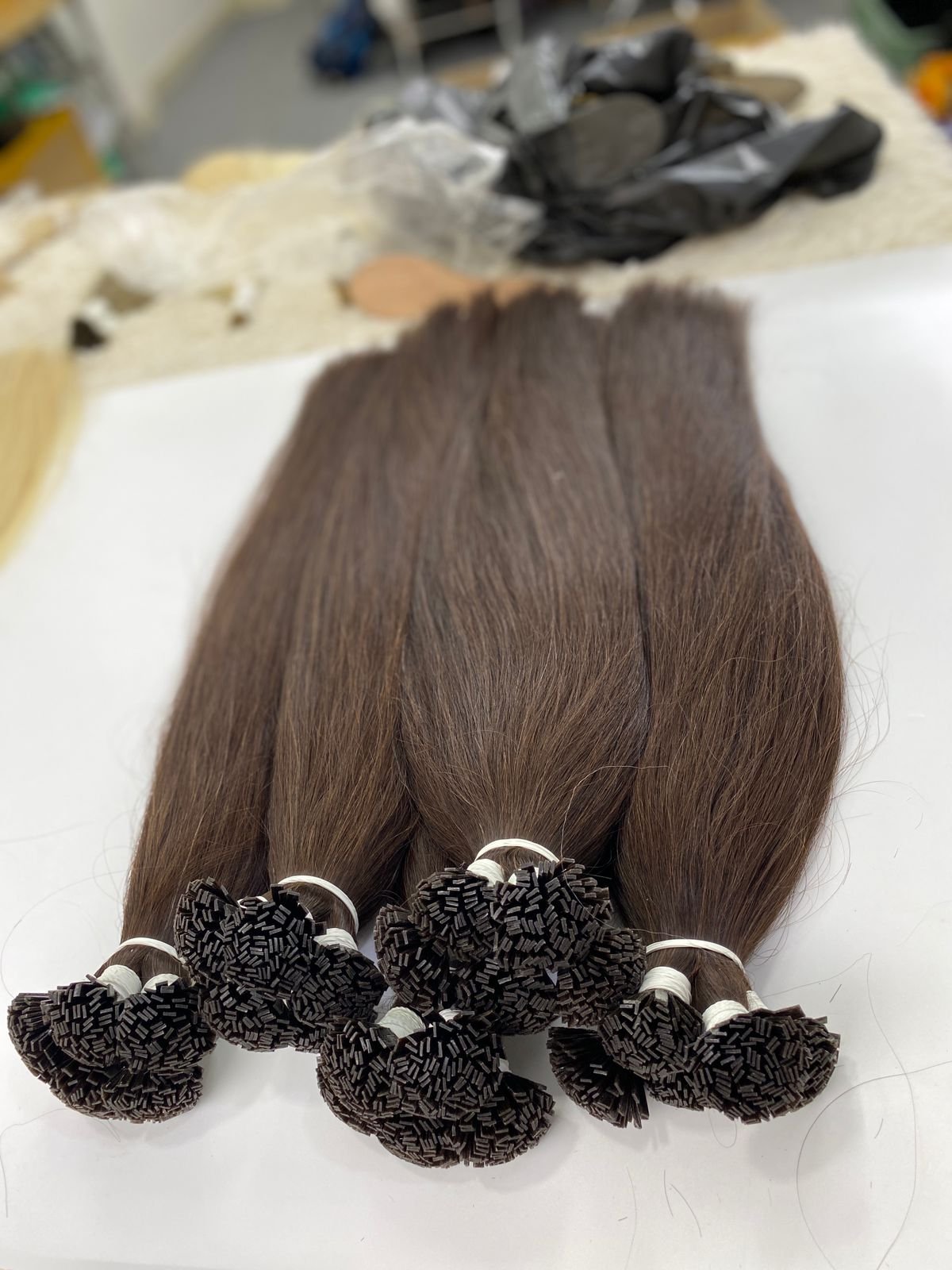 Factory Hot Virgin Cuticle Aligned Natural Color Silky Straight I Tip/Stick Tip Human Hair Extension