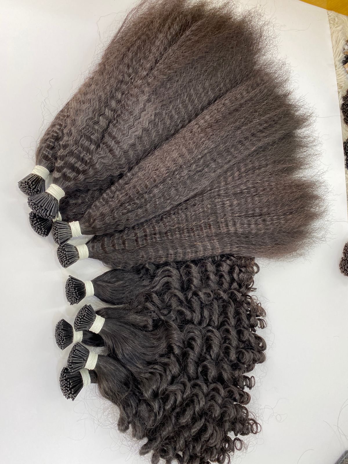 Factory Hot Virgin Cuticle Aligned Natural Color Silky Straight I Tip/Stick Tip Human Hair Extension