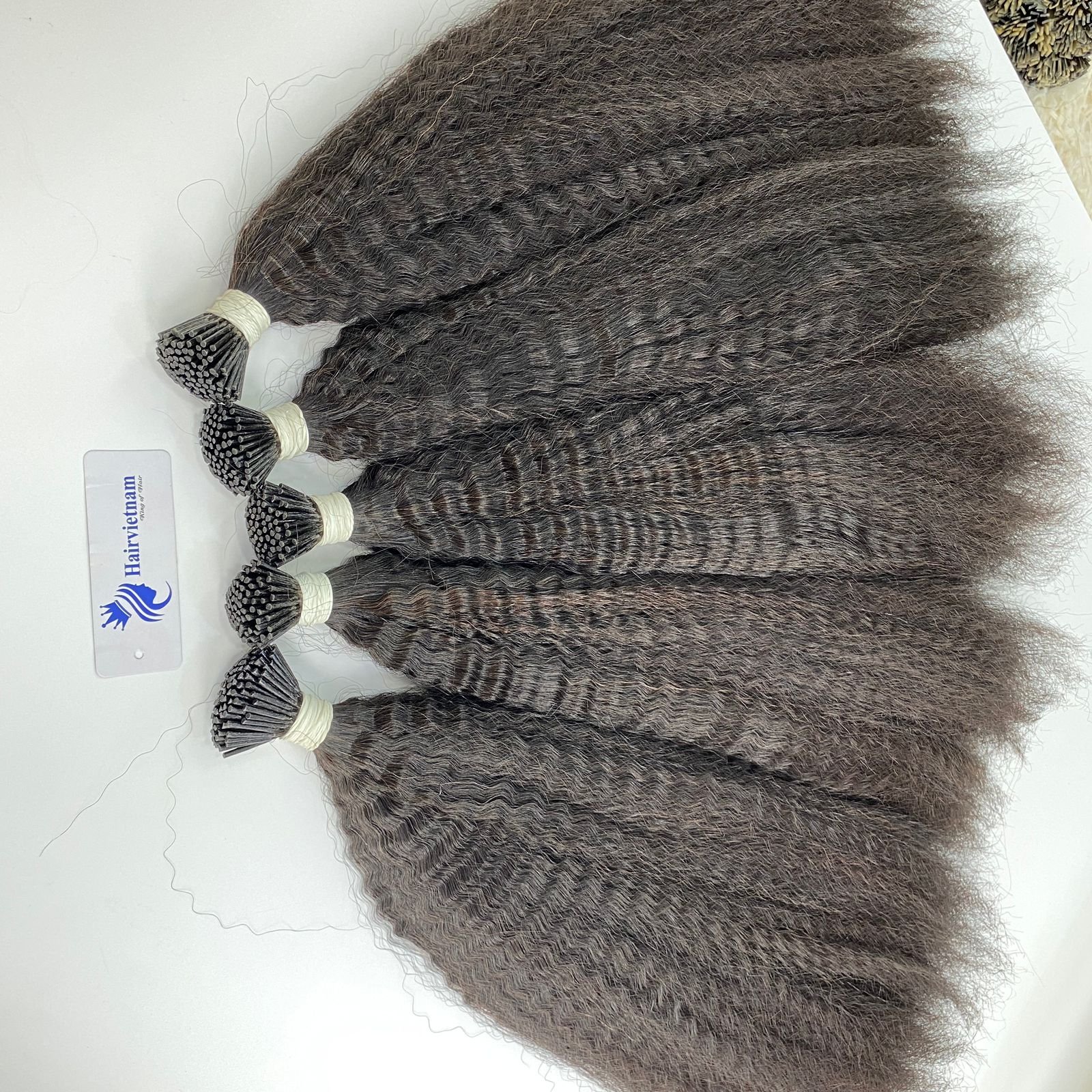 Factory Hot Virgin Cuticle Aligned Natural Color Silky Straight I Tip/Stick Tip Human Hair Extension