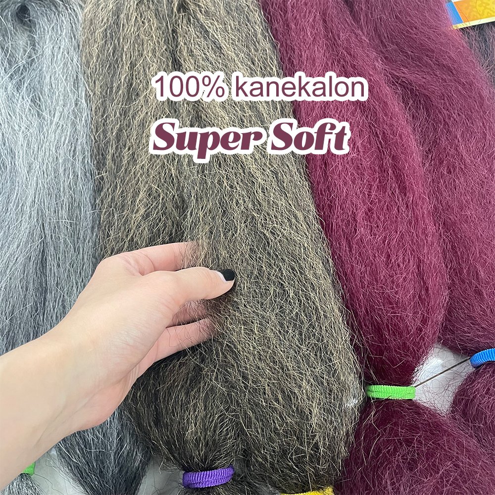 private label braiding hair prestretched soft braiding hair kanekalon super soft kanekanon braids hairs pre stretched