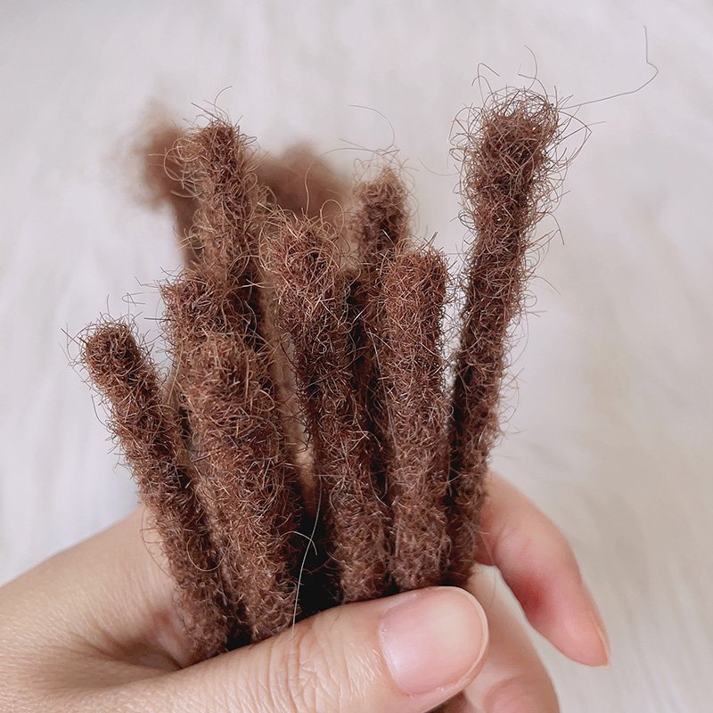 10 inch 1b #30 customized color full hand made remy human hair for braiding style Crochet dreadlocks 0.6 cm locks in stock
