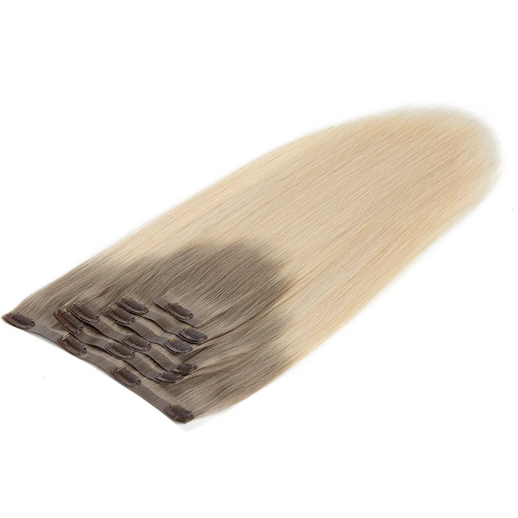 Factory Wholesale Seamless Clip In Hair Double Drawn Clip In Hair Extensions 100% Virgin Human Hair