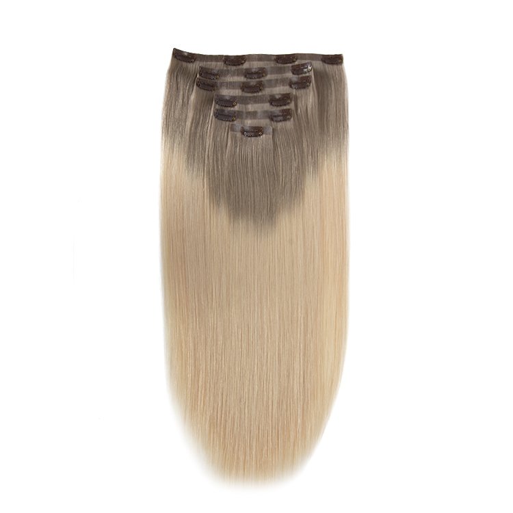 Factory Wholesale Seamless Clip In Hair Double Drawn Clip In Hair Extensions 100% Virgin Human Hair