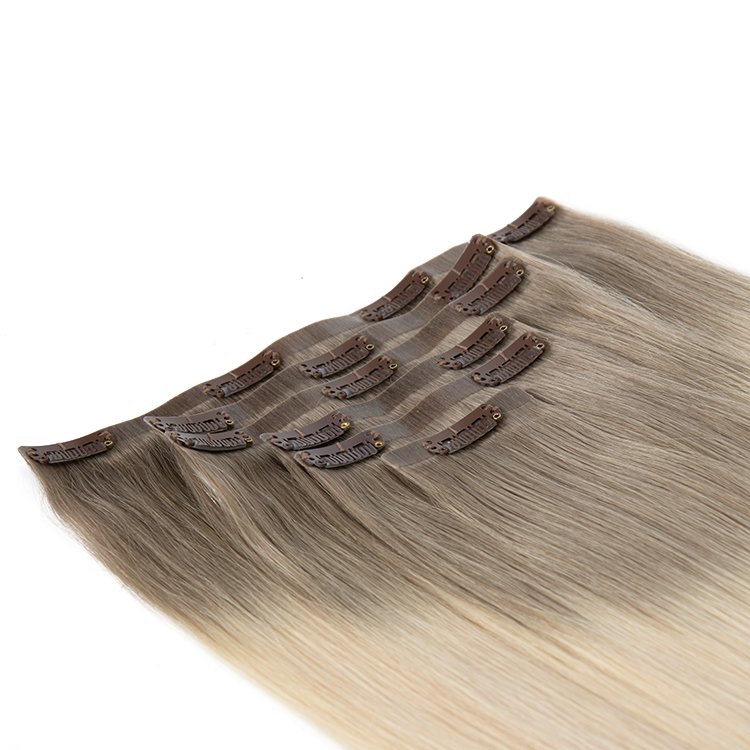 Factory Wholesale Seamless Clip In Hair Double Drawn Clip In Hair Extensions 100% Virgin Human Hair