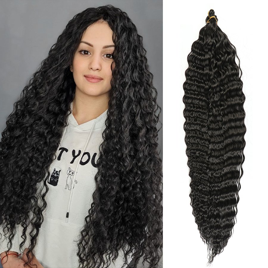 30inch 120g Ombre Braiding Hair Deep Wave Loose Wave Passion Twist Crochet Hair Extension