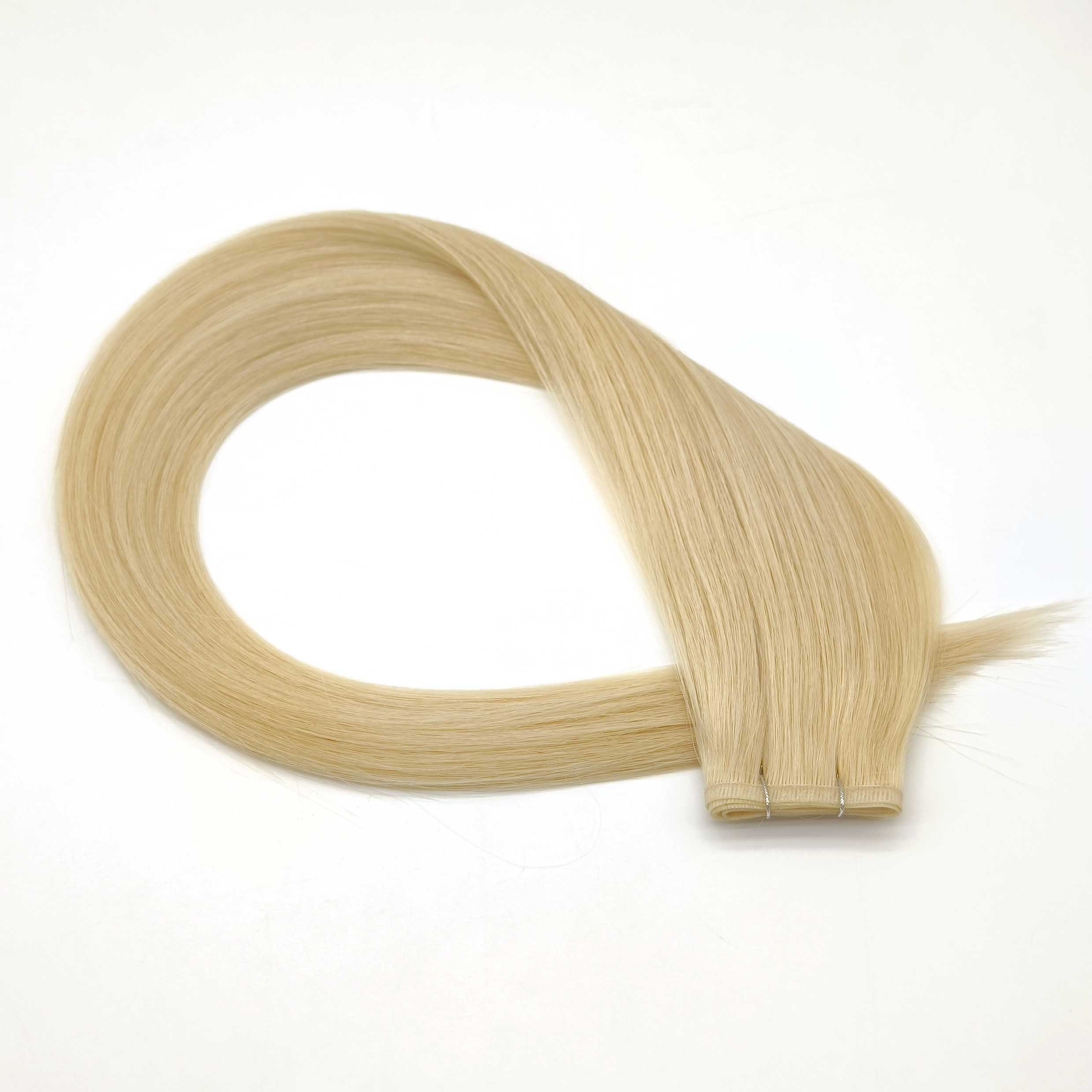 Fasimei hair extension suppliers 100 silky straight virgin hair flat weft human hair extensions