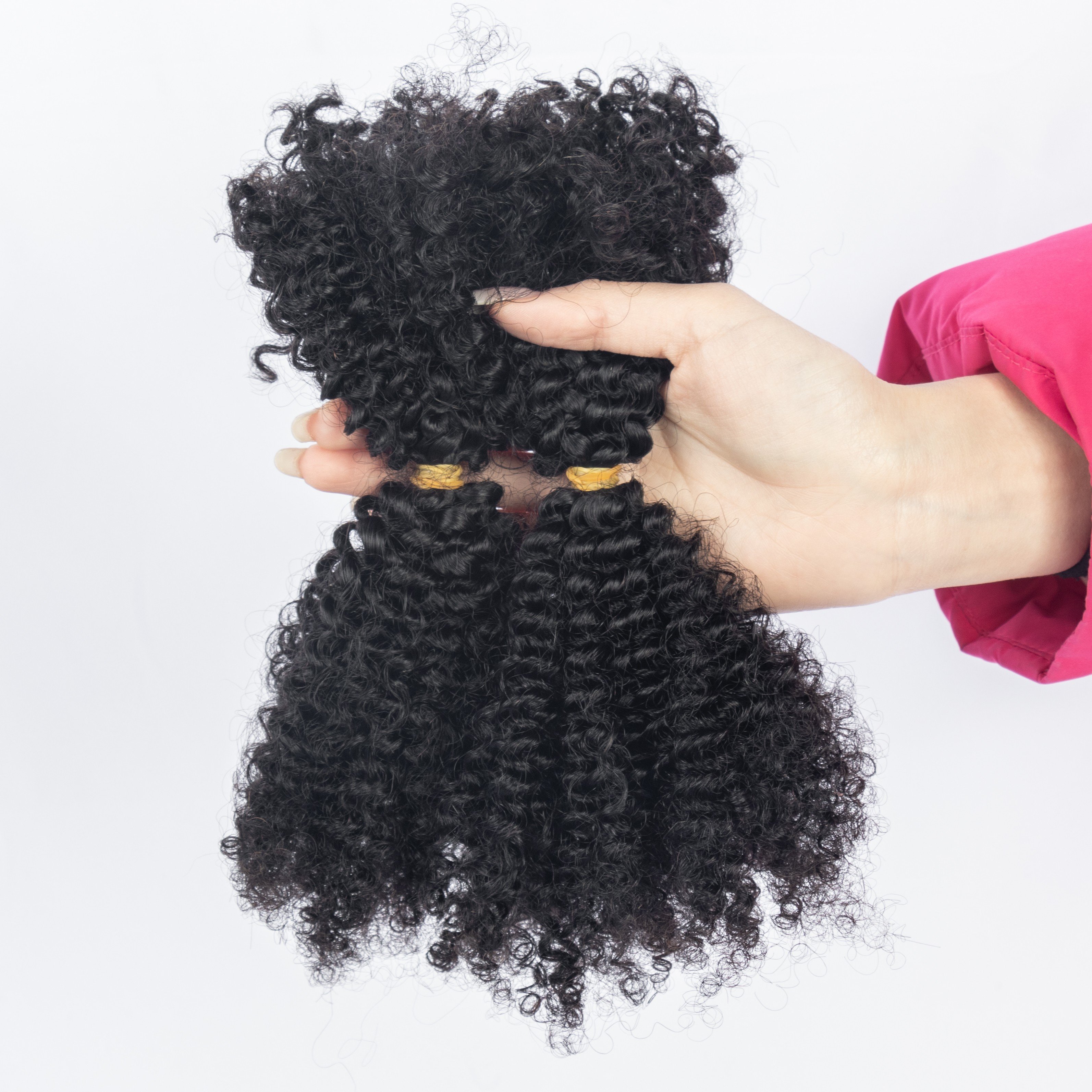 Hot Selling 100% Human Virgin Human Hair Ombre #27/1b/27 Afro Kinky Bulk Human Hair For Twists