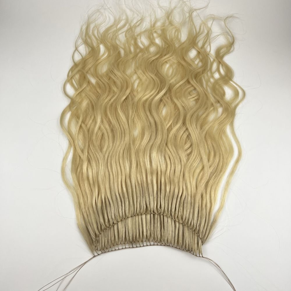 factory Outlet virgin hair small roll feather weft hair extension products bundle on the line feather line hair extension