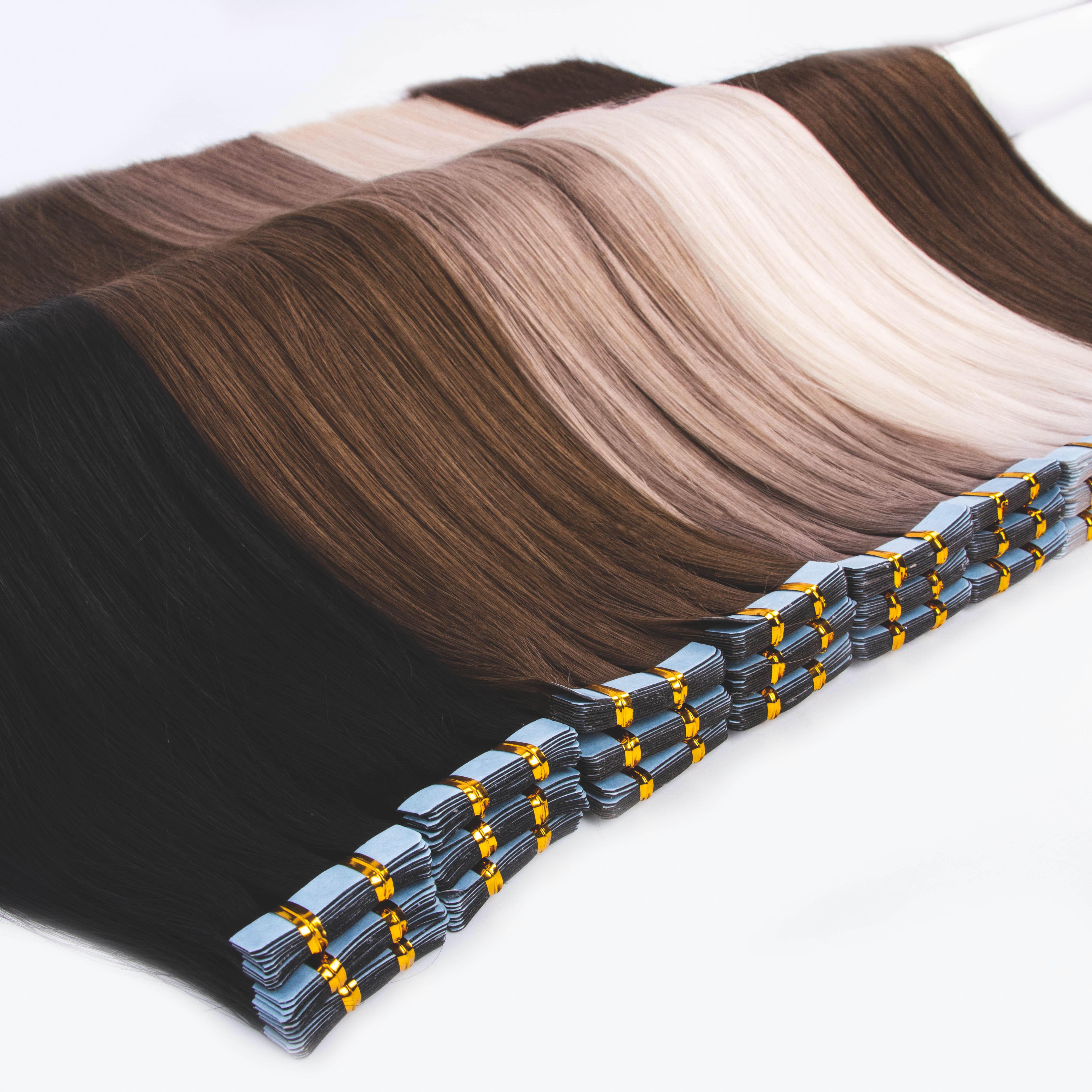 Wholesale High Quality Human Hair Extension 100% Human Hair Double Drawn Tape In Hair Extension