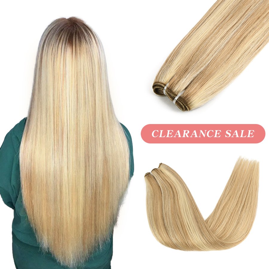 K.SWIGS Large Stock Single Drawn Straight Weft 20inch-24inch Virgin Human Hair Extension