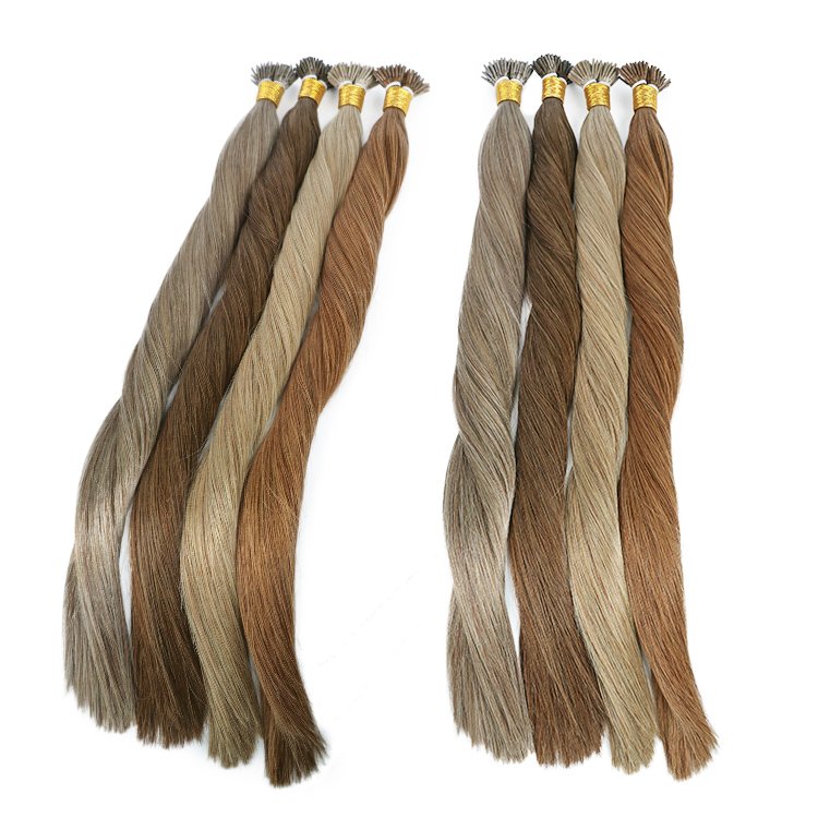 Single donor 100 raw keratin tip hair vendor silky straight human hair i tip hair extension