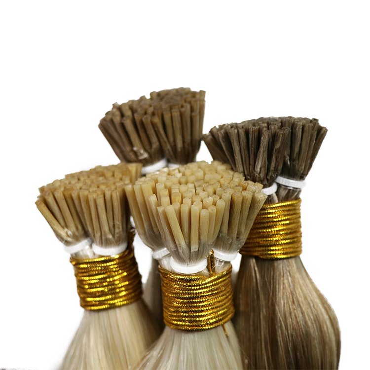 Single donor 100 raw keratin tip hair vendor silky straight human hair i tip hair extension