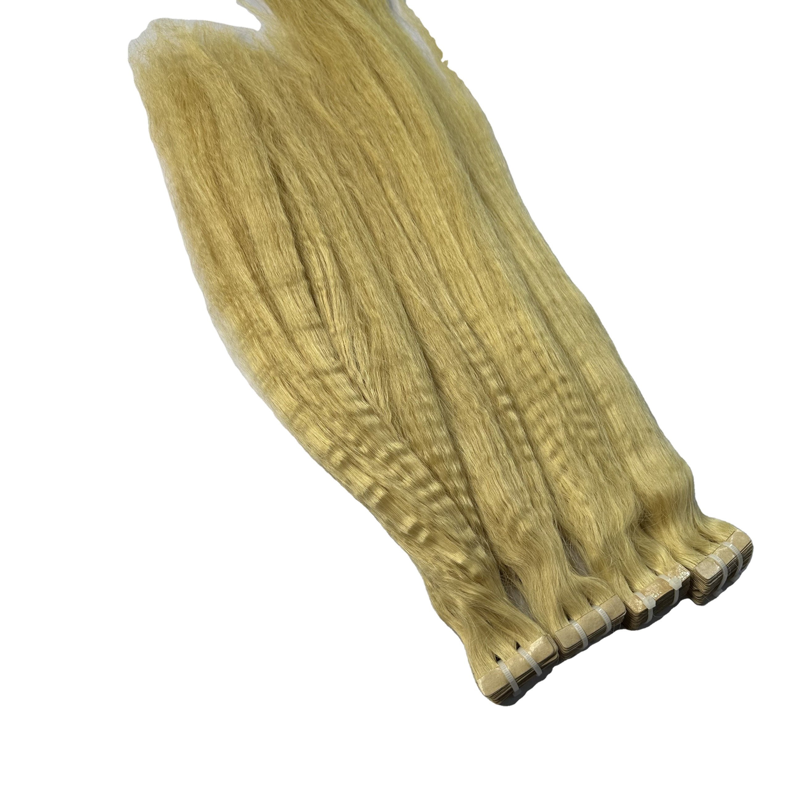 Wholesale raw material Vietnamese Virgin human hair extensions unprocessed double drawn invisible tap in hair extensions