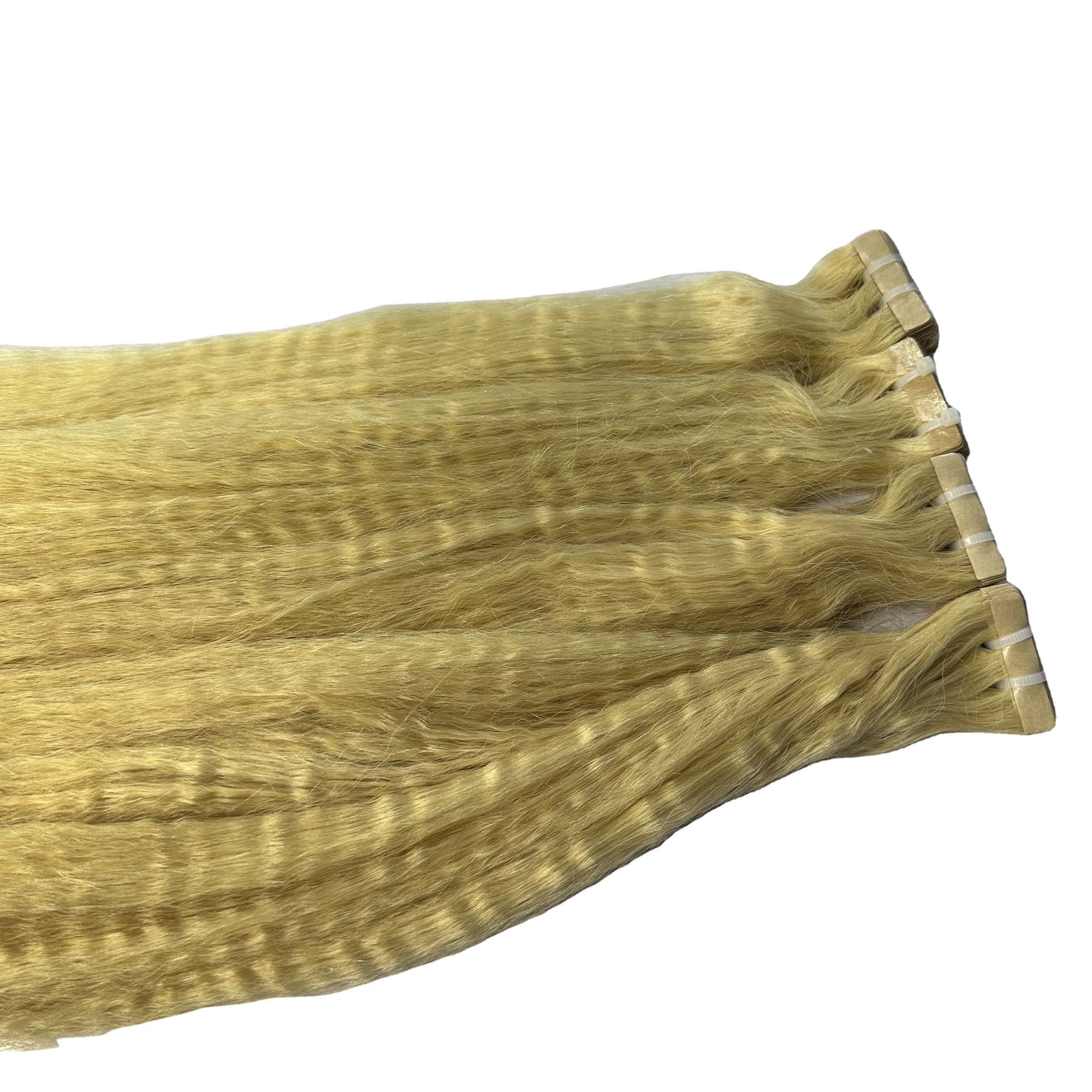 Wholesale raw material Vietnamese Virgin human hair extensions unprocessed double drawn invisible tap in hair extensions