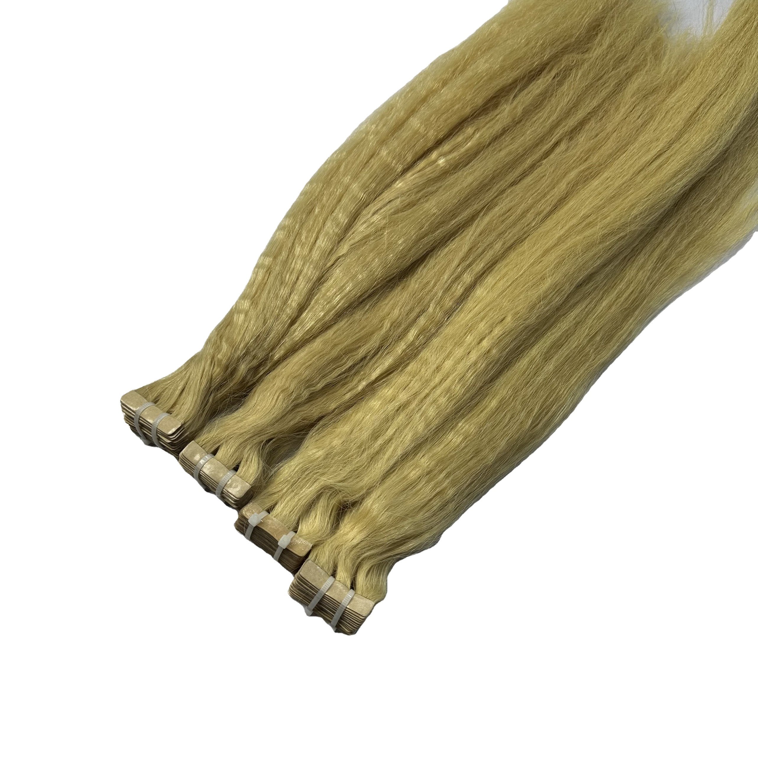 Wholesale raw material Vietnamese Virgin human hair extensions unprocessed double drawn invisible tap in hair extensions