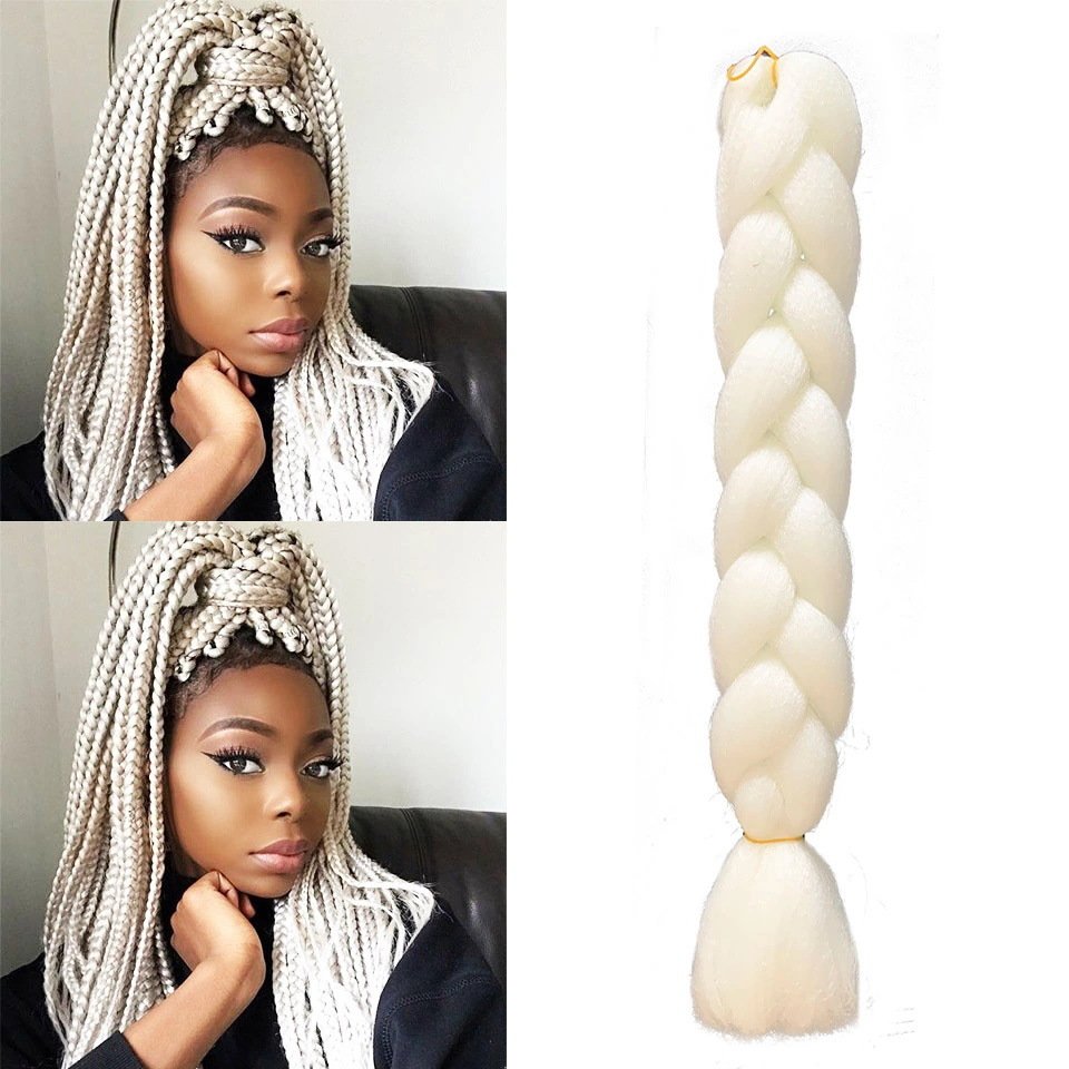 wholesale 24inch 100g Ombre Synthetic Braiding Hair, Yaki Hair Braid , Cheap hair braid 400g High Hair Extensions Acceptable