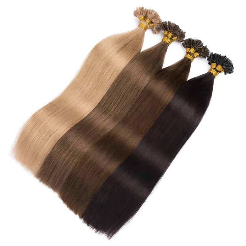 keratin u tip ginger mincrolink 99J Burgundy Red human hair extensions