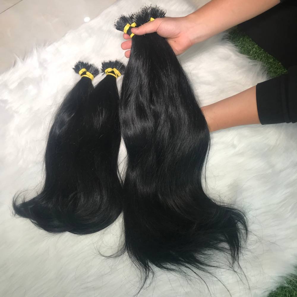 Europe's Best Quality Natural Straight Human Hair Extensions Nano Tip Pre-Bonded Tape Style Natural Color Sizing Tape Ins Model