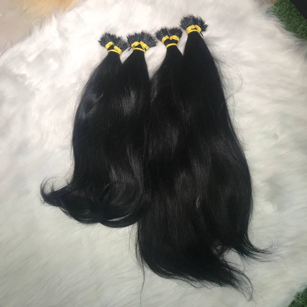 Europe's Best Quality Natural Straight Human Hair Extensions Nano Tip Pre-Bonded Tape Style Natural Color Sizing Tape Ins Model