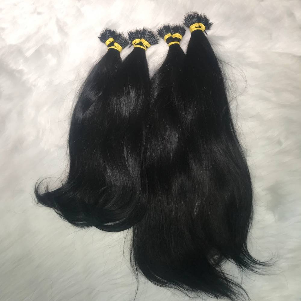 Europe's Best Quality Natural Straight Human Hair Extensions Nano Tip Pre-Bonded Tape Style Natural Color Sizing Tape Ins Model