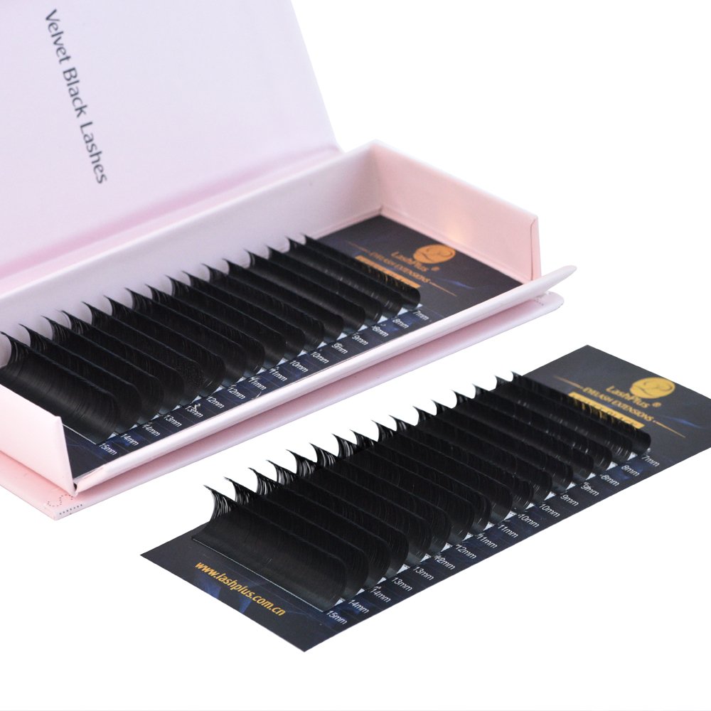 LashPlus Korean PBT Velvet Super Soft Eyelash extension human hair Drop Shipping Lash extensions Tray