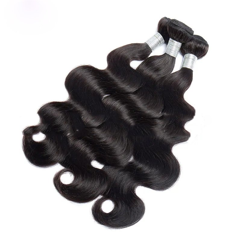 100% Raw Virgin Indian Human Hair Bundles, 100g Brazilian Human Hair Extensions Natural Color Body wave For Women
