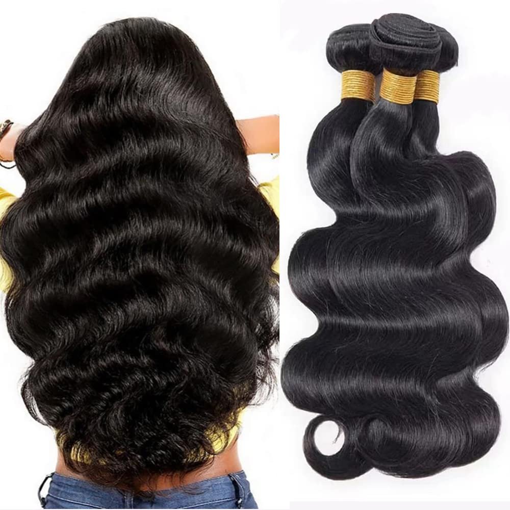 100% Raw Virgin Indian Human Hair Bundles, 100g Brazilian Human Hair Extensions Natural Color Body wave For Women