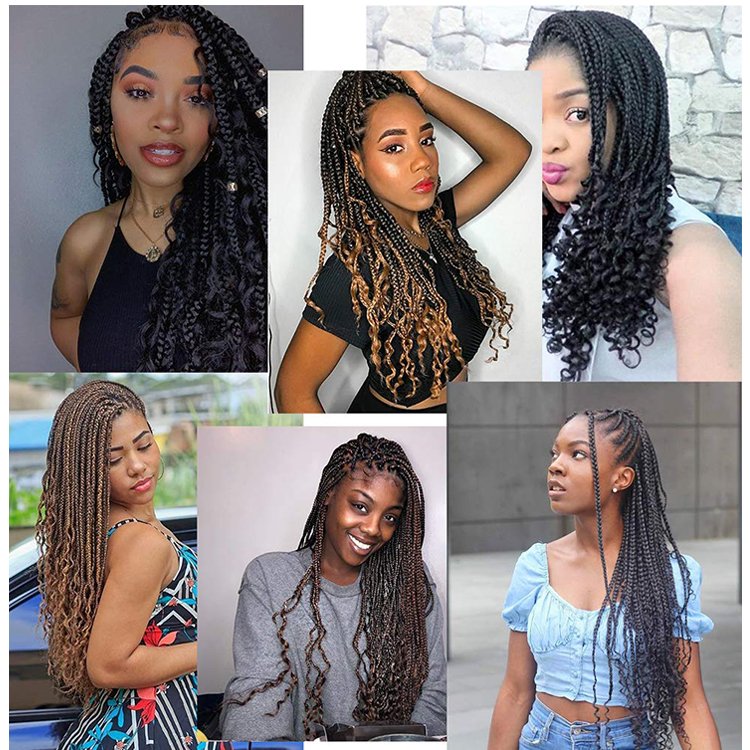Julianna OEM ODM 20 22 24 inches Pony Style Synthetic Hair Crochet Braid Extension Spiral Body Wave French Curls Braiding Hair