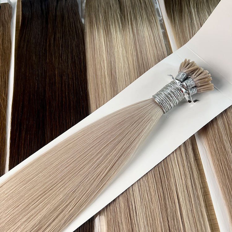 Luxury Private Label Double Drawn Russian Cuticle Aligned Keratin I Tip Human Hair Extensions