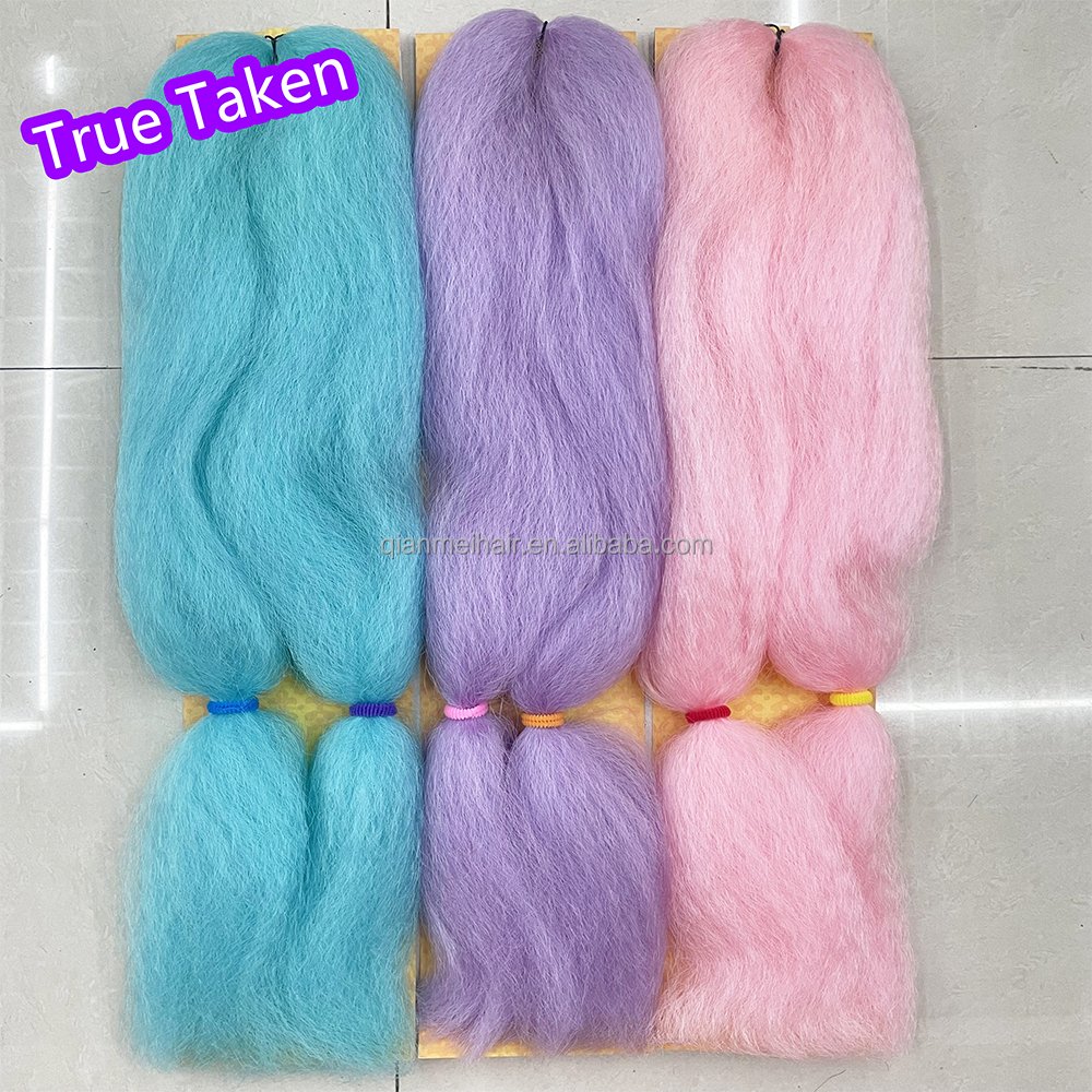 Profesional Kanekalon Manufacturer Flame Retardant Tangle Free Synthetic Kanekalon Tiara II Natural Smooth Jumbo Braiding Hair