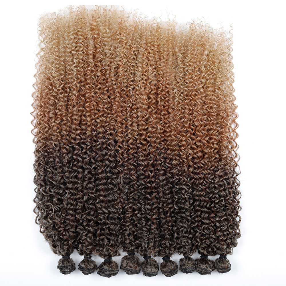 9pcs Soft Washable Synthetic Hair Extension High-Temperature Fiber Crochet Hair Customization for Curl Braiding Hair Upgrade