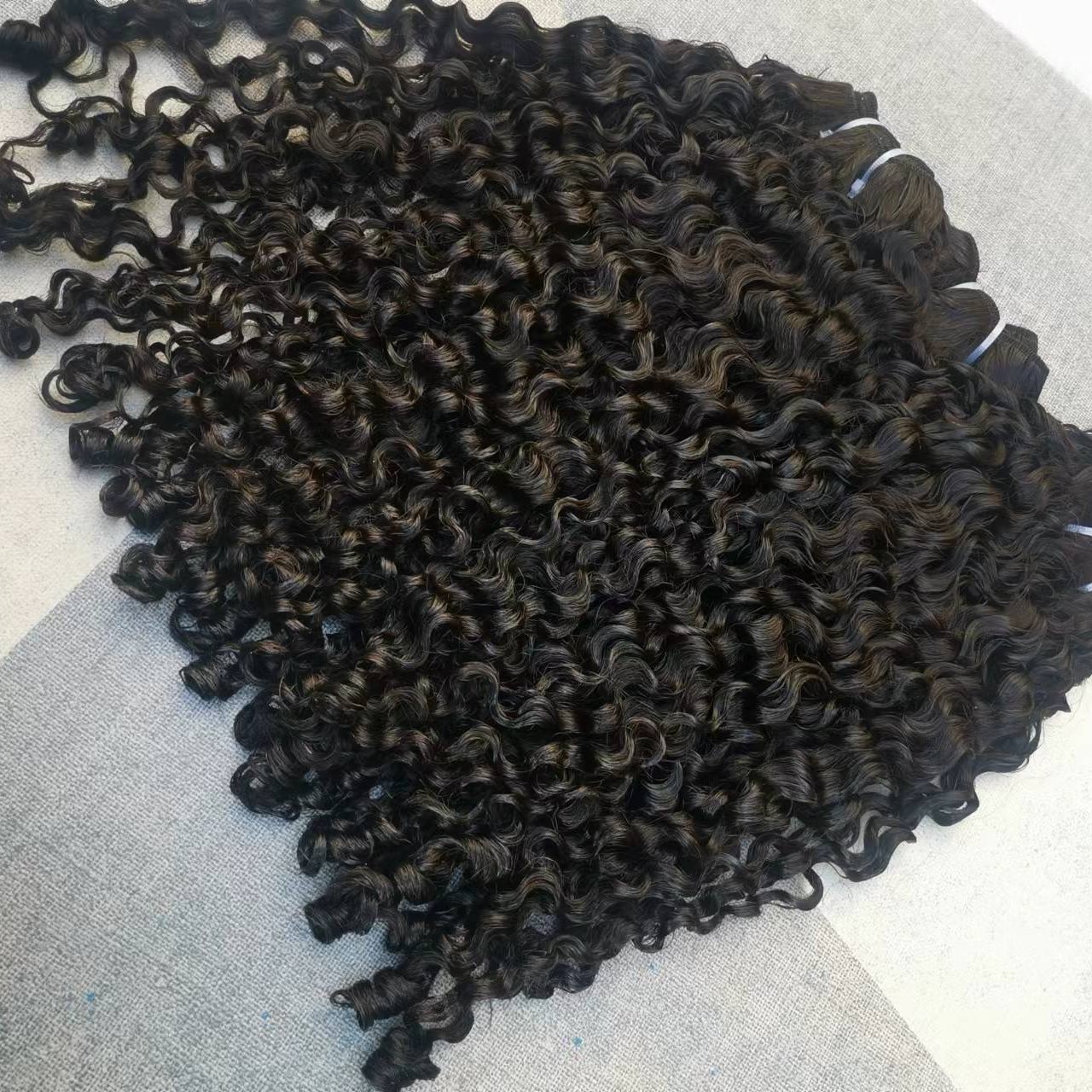 Wholesale price human Hair double drawn Human hair extensions steam curly fumi curly burmese curl