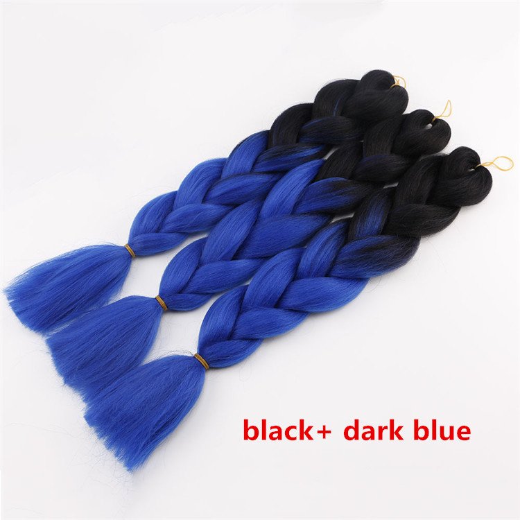 24inch black and grey jumbo braid hair
