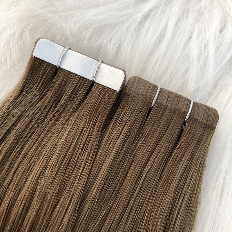 Wholesale Russian Hair Double Drawn Tape In Human Hair Extension 100% Human Hair