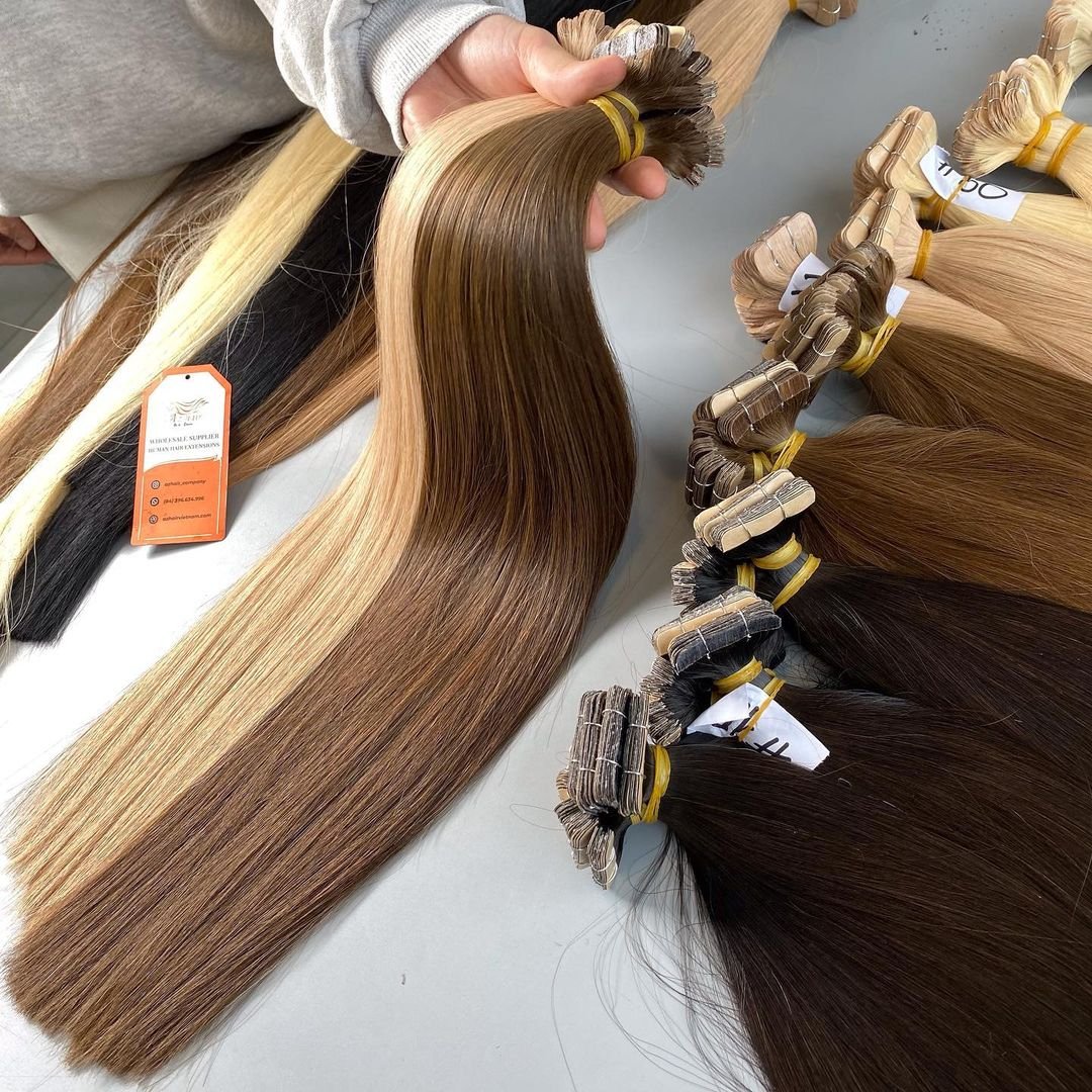 Full Cuticle Tape In Hair Extension Remy Skin Tape Human Hair Extensions 100% Tape In Hair Extensions