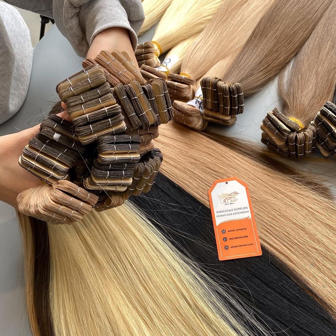 Full Cuticle Tape In Hair Extension Remy Skin Tape Human Hair Extensions 100% Tape In Hair Extensions