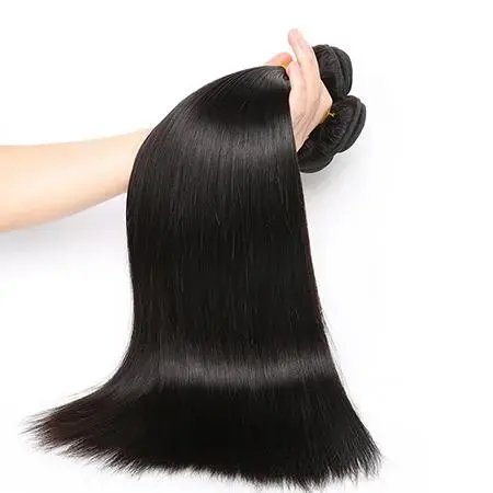 Natural Mink Virgin Brazilian Hair Bundles, Real Brazilian Virgin Hair Extensions Bone Straight human hair weave bundle
